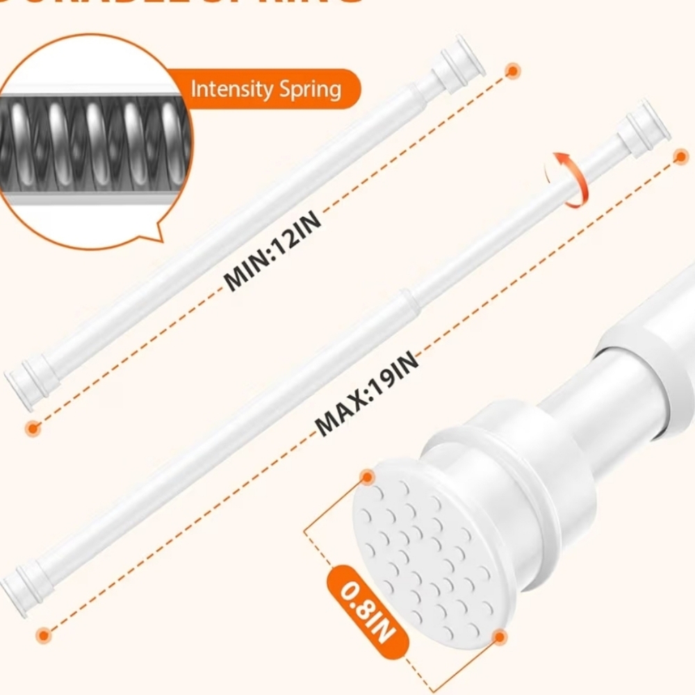 Adjustable Tension Curtain Rods - Pack Of 2